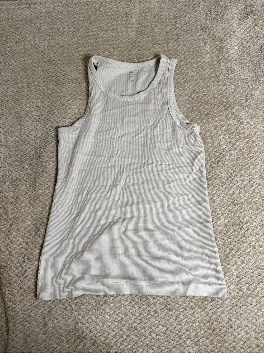 H&M Women's Ribbed Tank Top - White